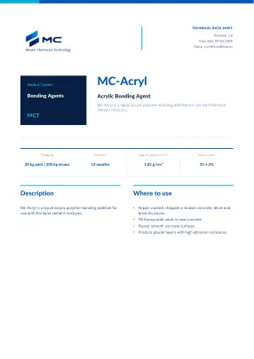 First page of technical data sheet