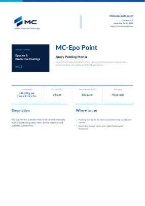 First page of technical data sheet
