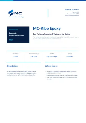 First page of technical data sheet